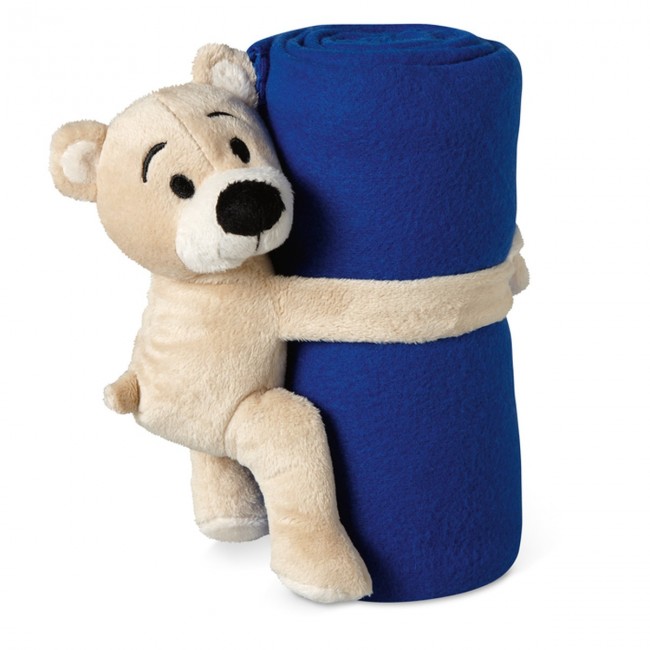 Promotional Fleece Blanket With Bear - Image 8