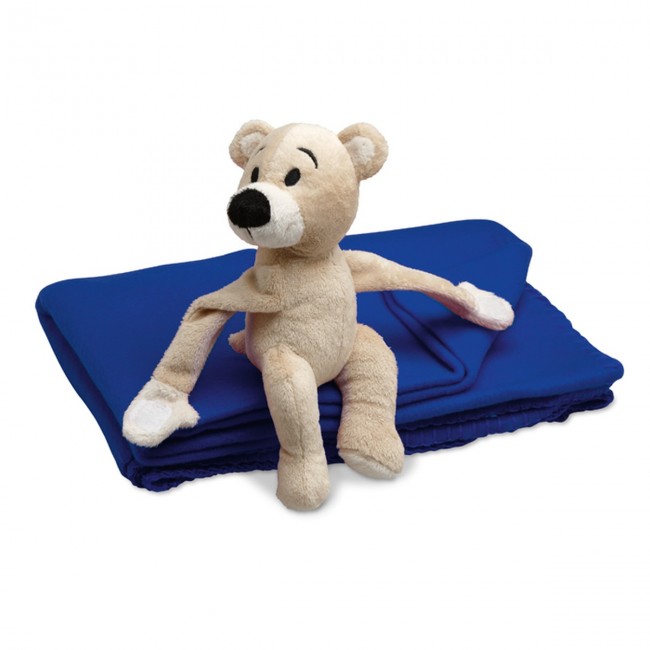 Promotional Fleece Blanket With Bear - Image 7