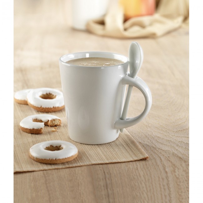 Promotional Sublimation Mug With Spoon - Image 7