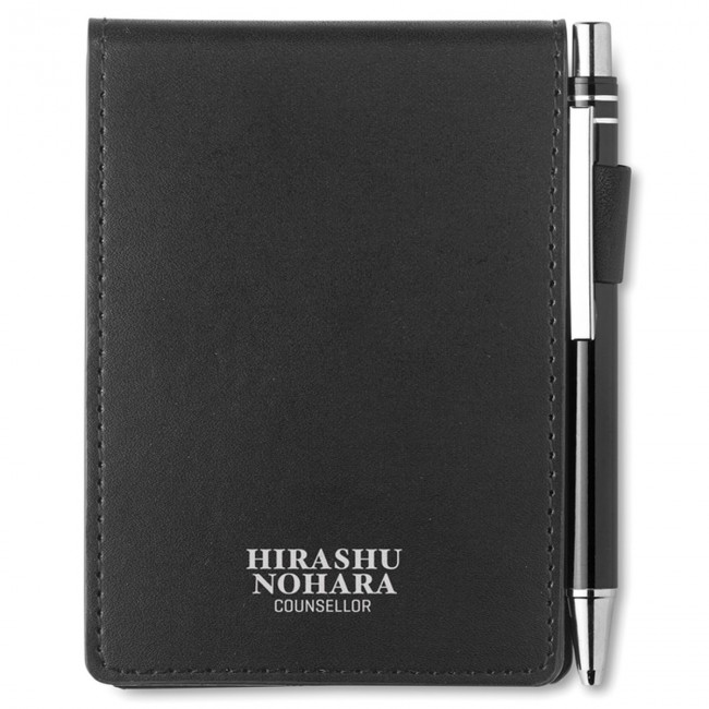 Promotional A7 Notepad In PU Pouch & Pen - Image 4