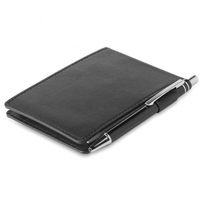 Promotional A7 Notepad In PU Pouch & Pen - Image 1