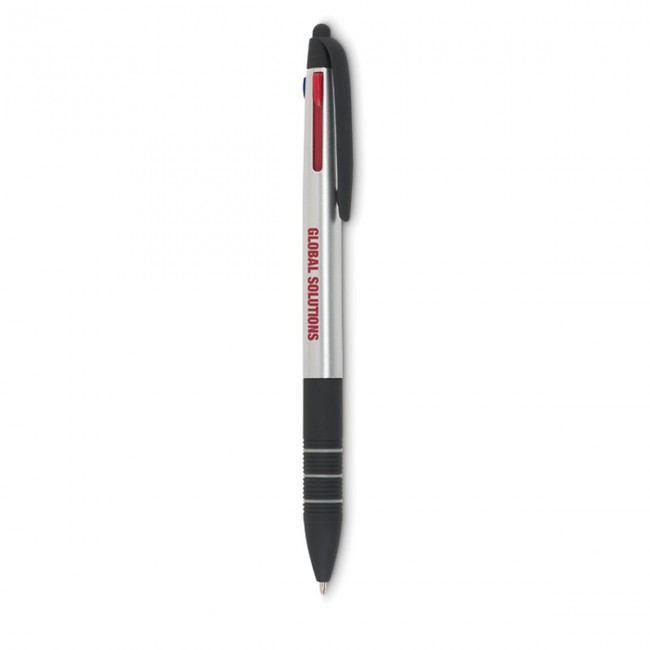 Promotional 3 colour Ink Pen With Stylus - Image 1