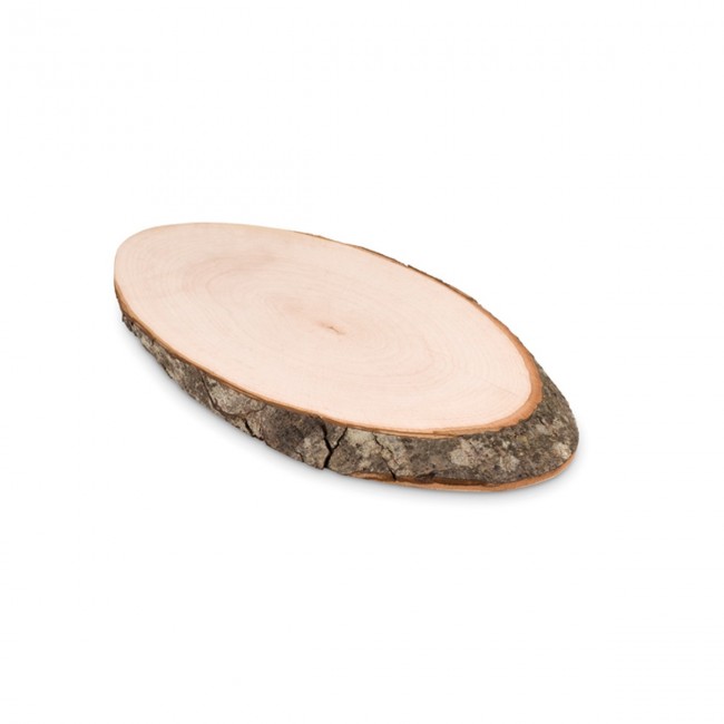 Promotional Oval board with bark - Image 1