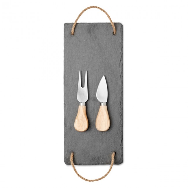 Promotional Slate cheeseboard with 2 kniv - Image 11