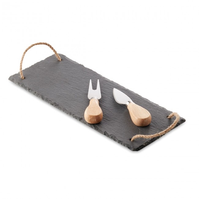 Promotional Slate cheeseboard with 2 kniv - Image 12