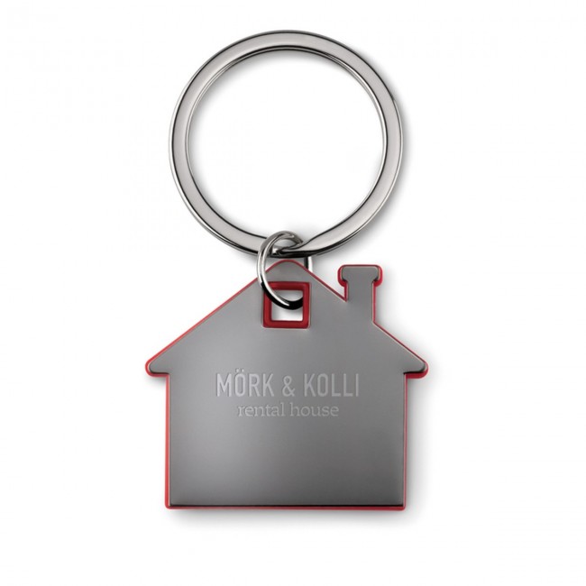 Promotional House Shape Plastic Keyring - Image 8