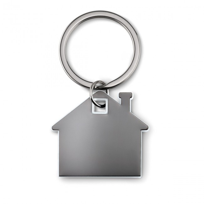 Promotional House Shape Plastic Keyring - Image 4