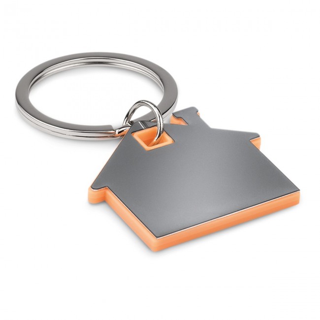 Promotional House Shape Plastic Keyring - Image 3