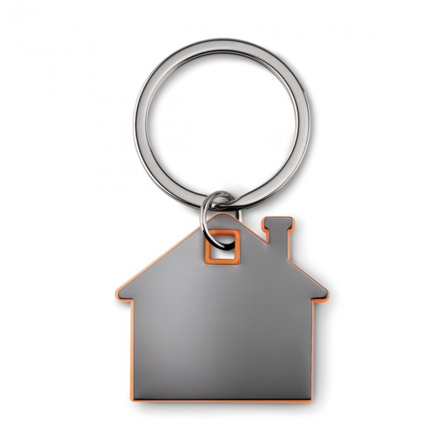 Promotional House Shape Plastic Keyring - Image 2