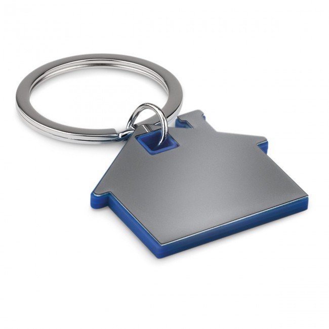 Promotional House Shape Plastic Keyring - Image 1