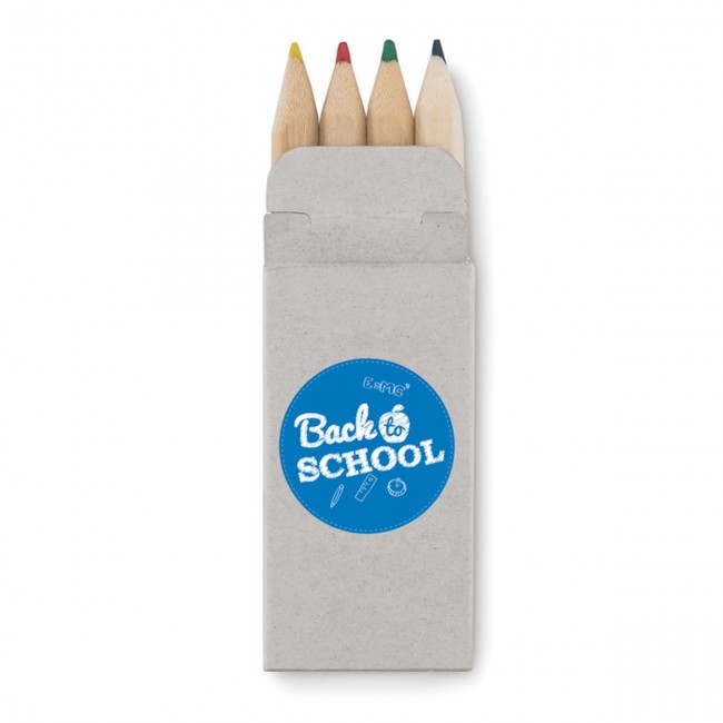 Promotional 4 Mini Coloured Pencils - Image 1