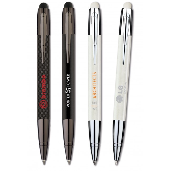 Promotional Monza-Touch Carbon Fibre Stylus Ballpen by Inovo Design