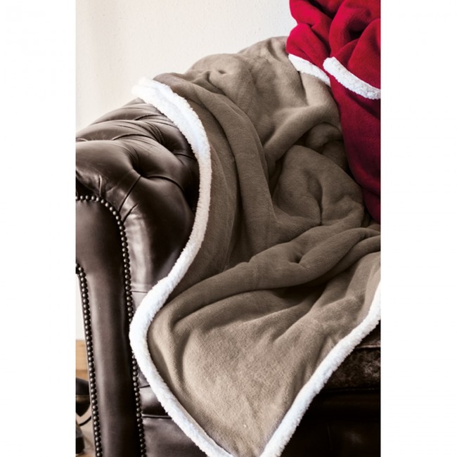 Promotional Coral Fleece Sherpa Blanket - Image 1