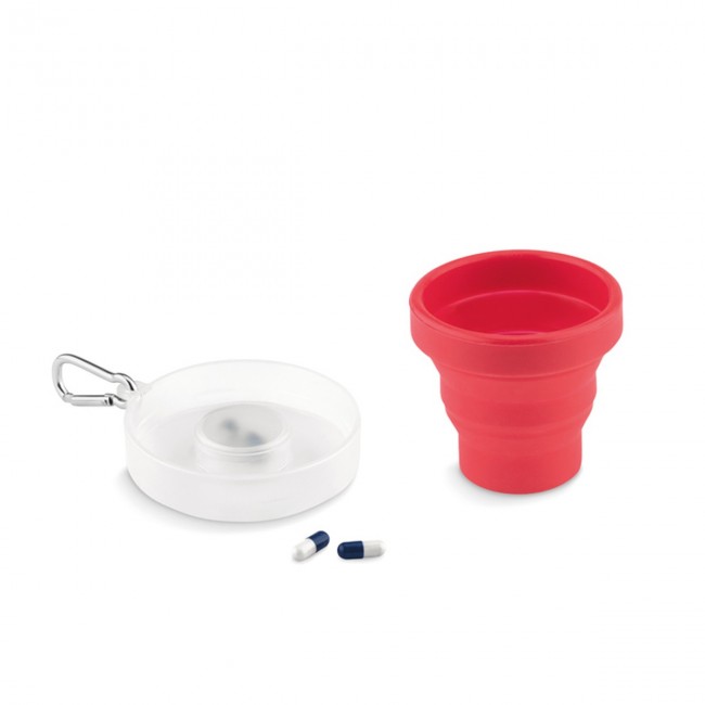 Promotional Silicone Foldable Cup & Pill Container - Image 4