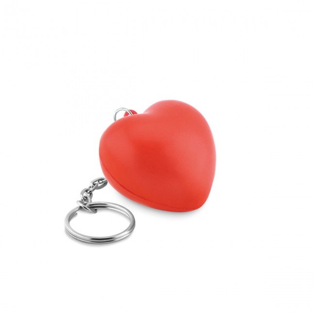 Promotional Keyring With PU Heart - Image 1