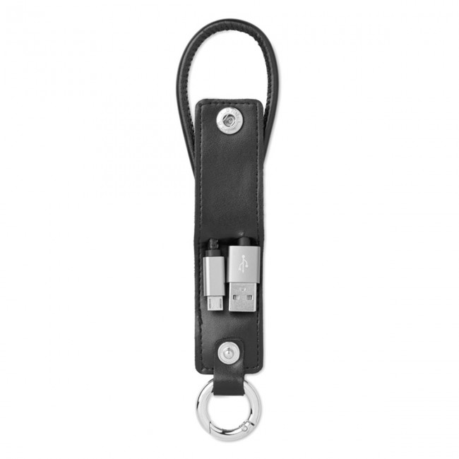 Promotional USB-A to micro-B cable keyrin - Image 5