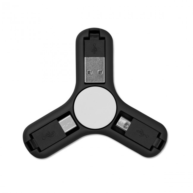 Promotional 3 in 1 charging cable spinner - Image 3