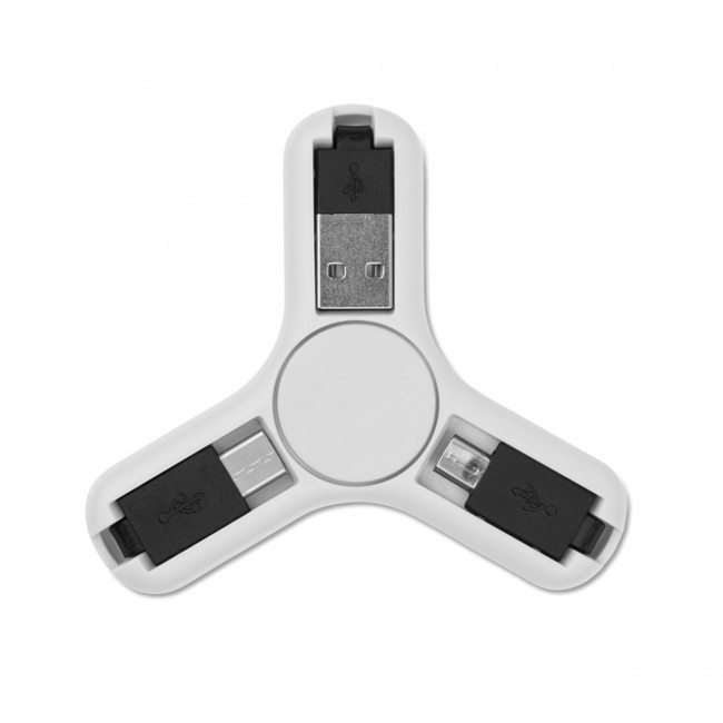 Promotional 3 in 1 charging cable spinner - Image 7