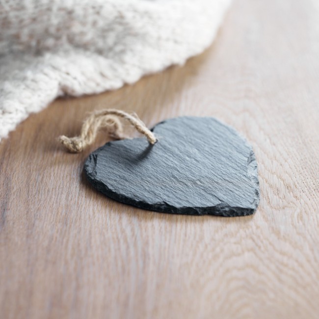 Promotional Slate Xmas hanger heart - Image 2