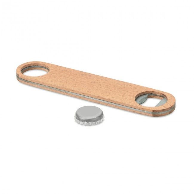 Promotional Wooden Bottle Opener - Image 1