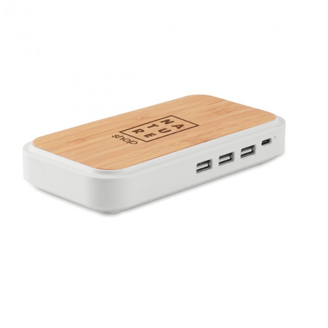 Promotional Wireless charger in bamboo - Image 5