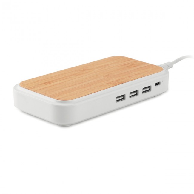 Promotional Wireless charger in bamboo - Image 6