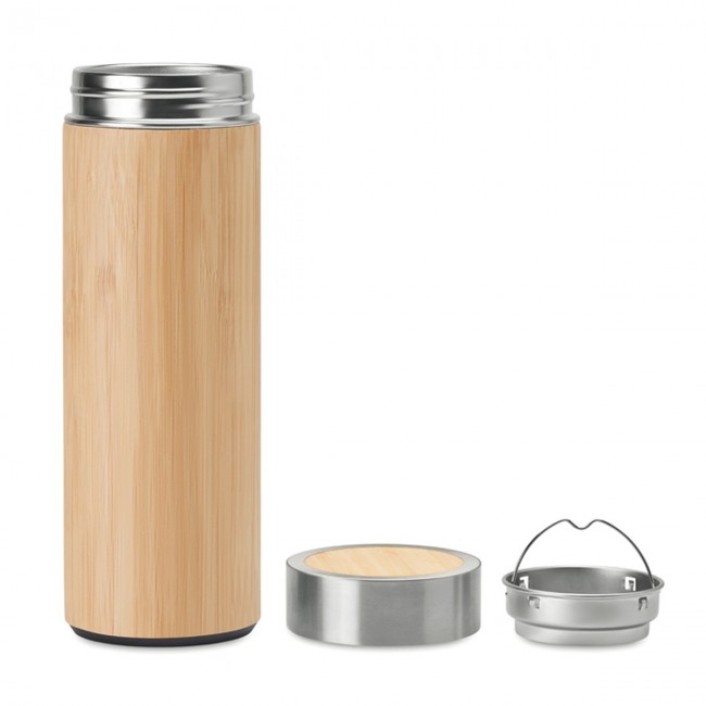 Promotional Double Wall Bamboo Flask 400ml - Image 6