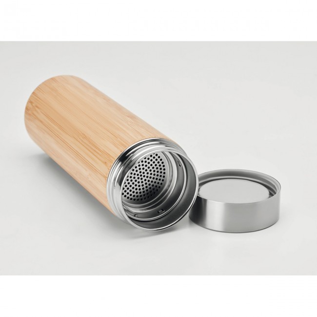 Promotional Double Wall Bamboo Flask 400ml - Image 8