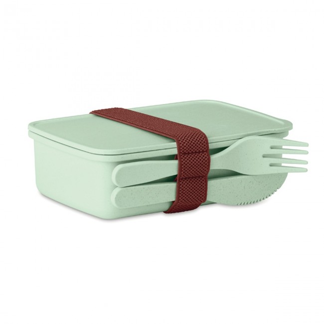 Promotional Lunch box in bamboo fibre /PP - Image 1