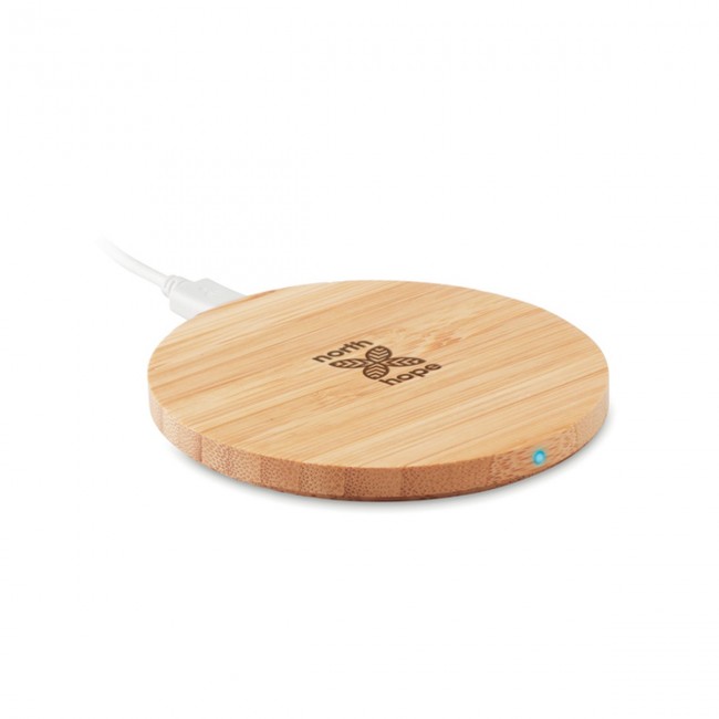 Promotional Wireless Charger Bamboo 5W - Image 2