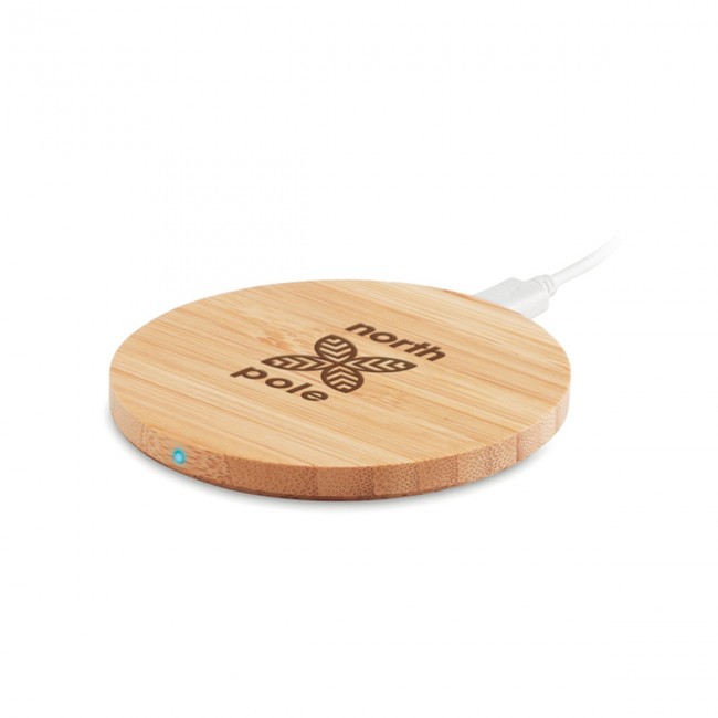 Promotional Wireless Charger Bamboo 5W - Image 4