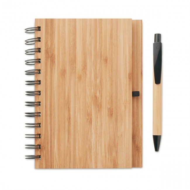 Promotional Bamboo Notebook With Pen Lined - Image 4