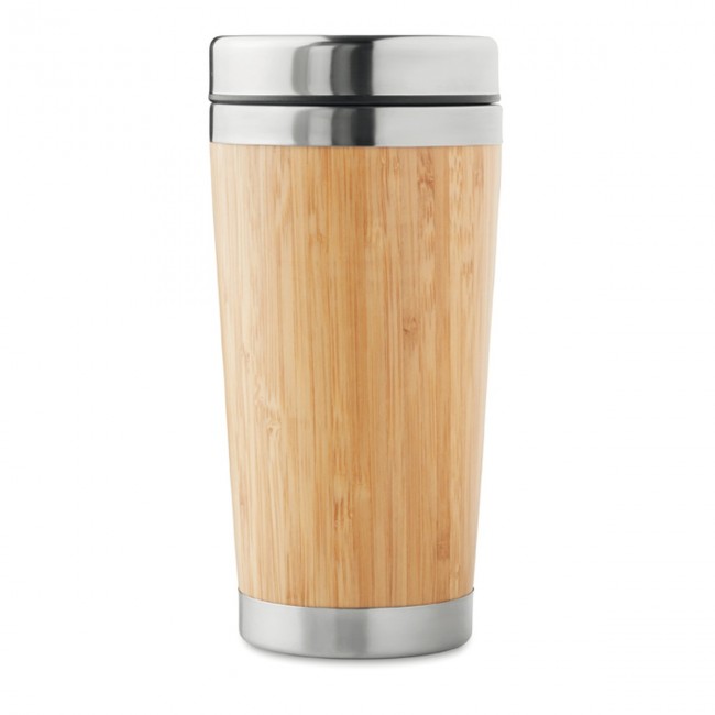 Promotional Double Wall bamboo Flask 430ml - Image 5