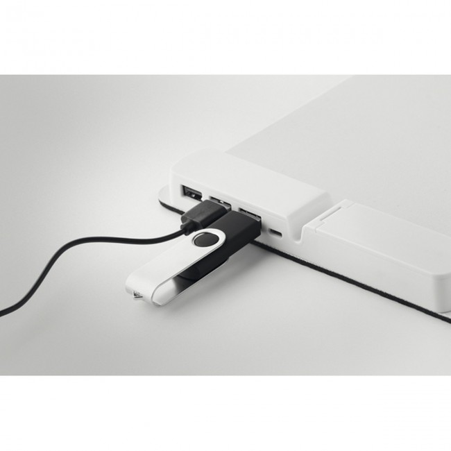 Promotional Mousepad with 3 port USB hub - Image 2