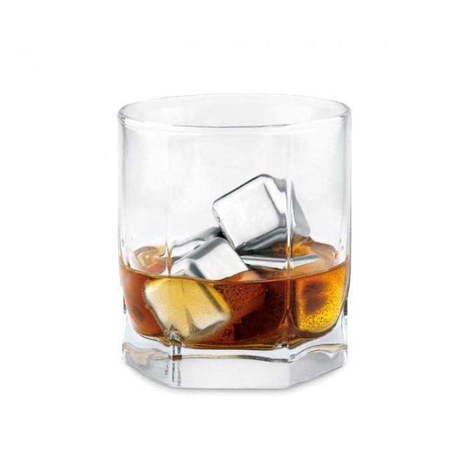 Promotional Set Of 4 SS Ice Cubes In Pouch - Image 1