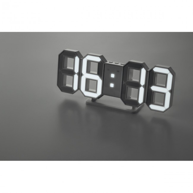 Promotional LED Clock with AC adapter - Image 1