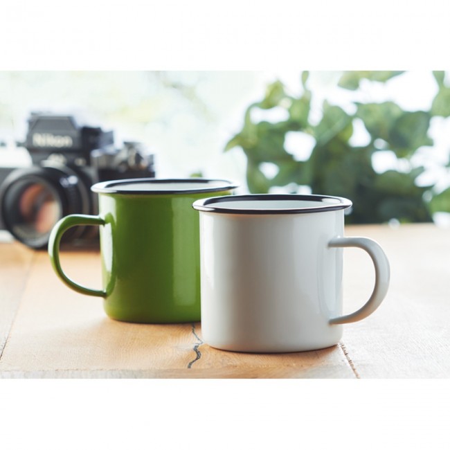 Promotional Metal vintage mug 350ml - Image 4