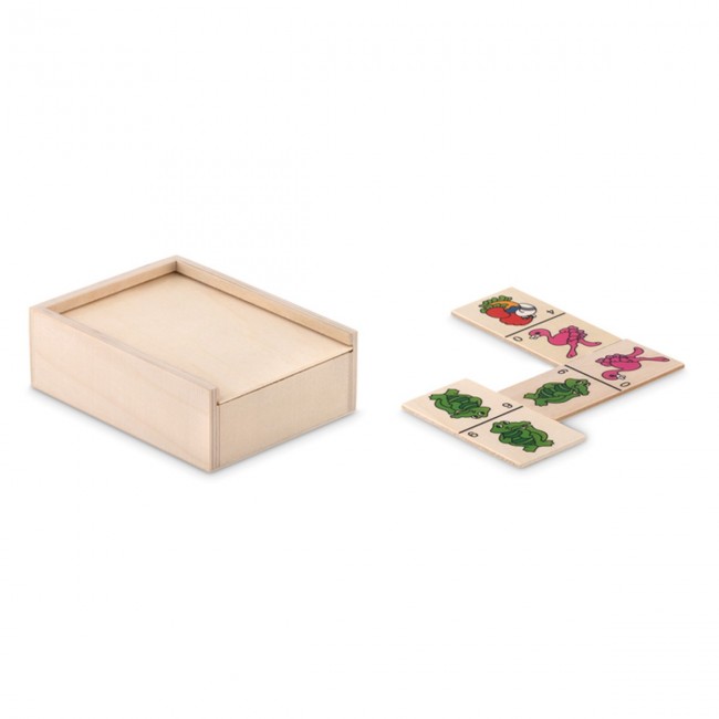 Promotional Kids domino set in wooden box - Image 3