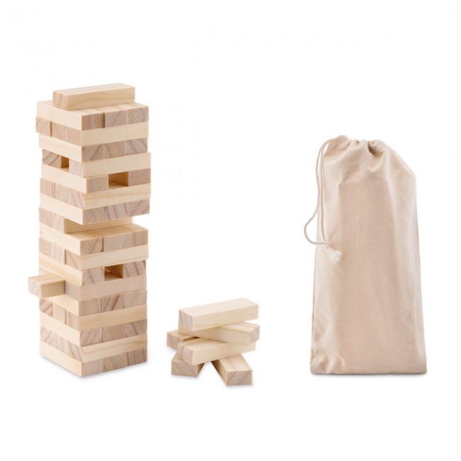 Promotional Tower Game In Cotton Pouch - Image 1