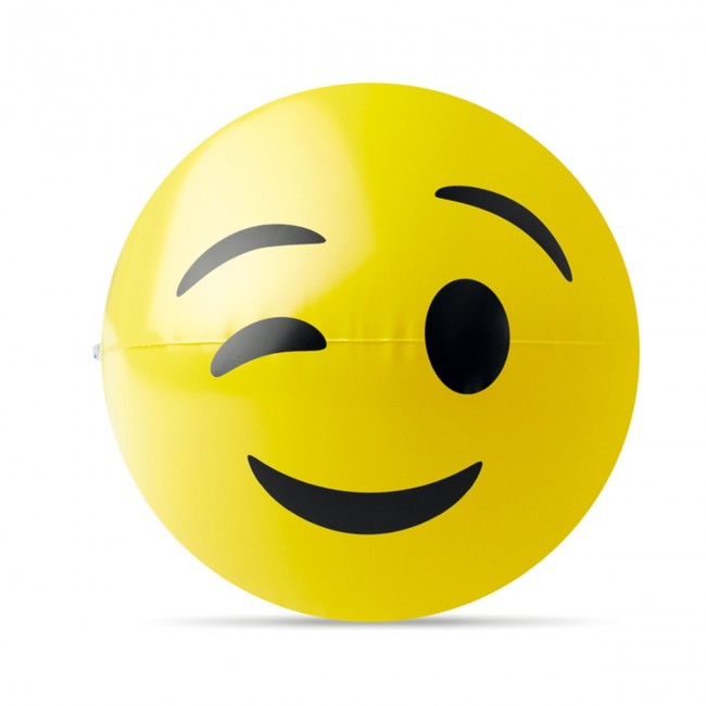 Promotional Beach ball with wink emoticon - Image 1