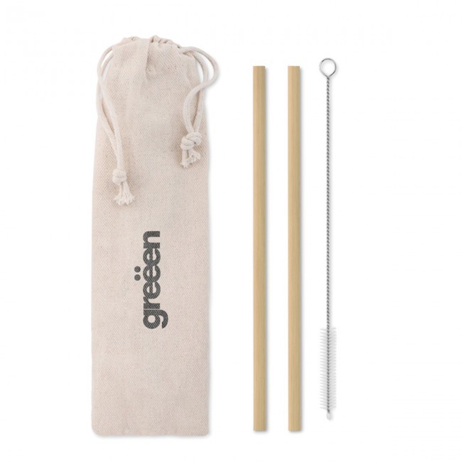 Promotional Bamboo Straw With Brush & Pouch - Image 4