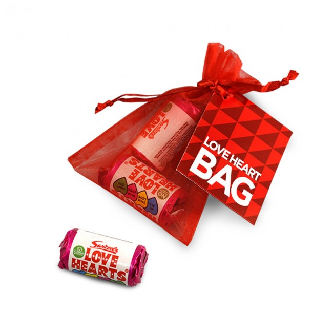 Promotional Love Hearts Organza Bag - Image 2