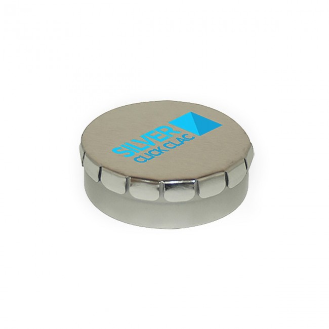 Promotional 45mm Click Clack Mint Silver Tin