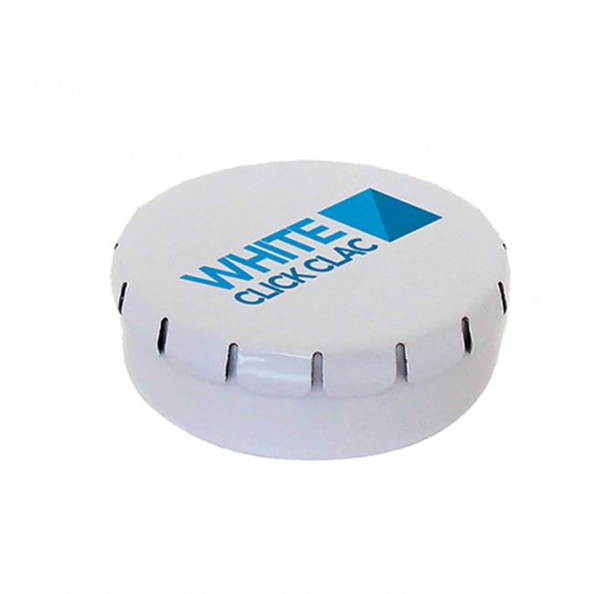 Promotional 53mm Click Clack Mint White Tin