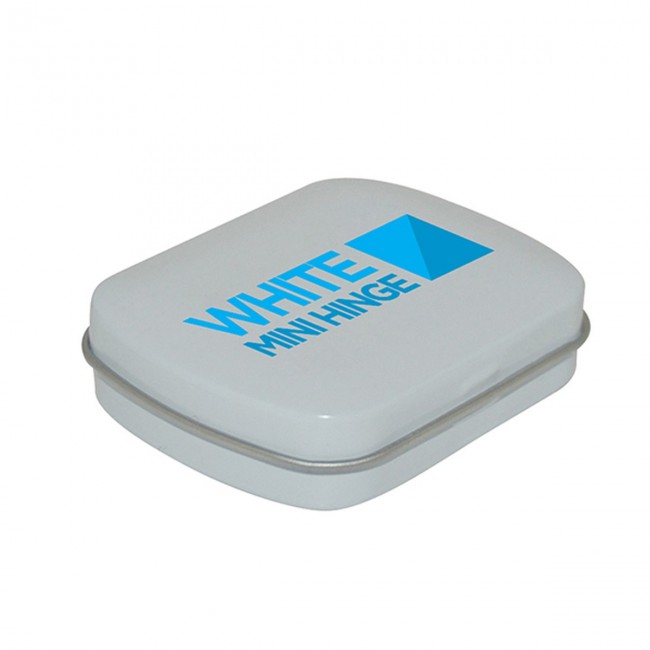 Promotional Mini Hinge Tin White