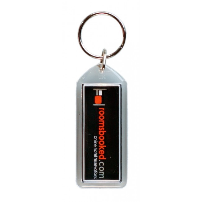 Promotional Convex Oblong Keyring