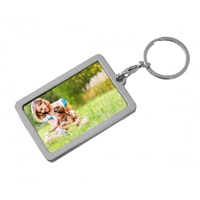 Promotional Brushed nickel Metal Keyring