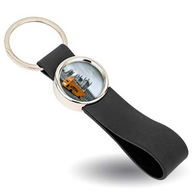 Promotional Metal Keyring with Silicone Loop - Image 5