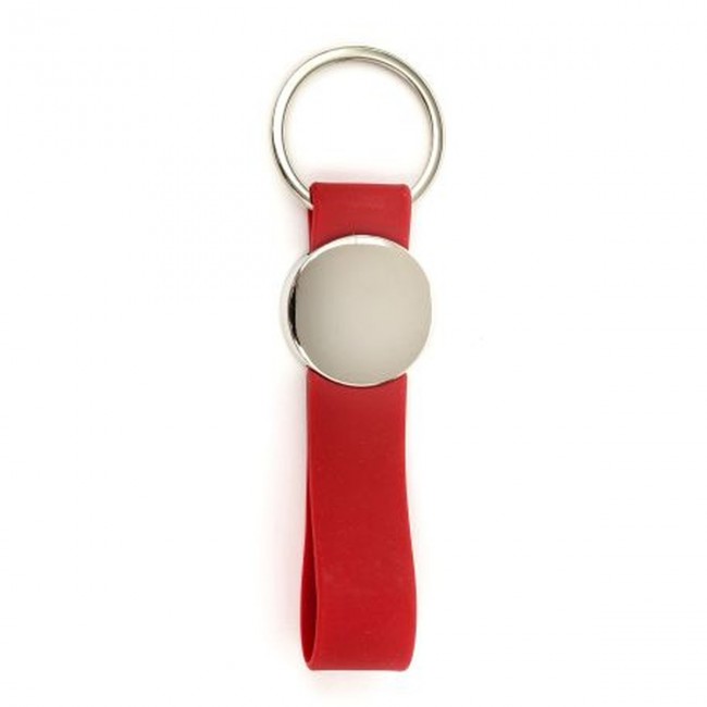 Promotional Metal Keyring with Silicone Loop - Image 2