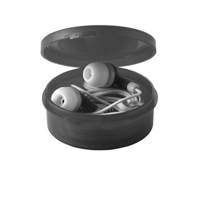 Promotional Earphones in Round Case - Image 6